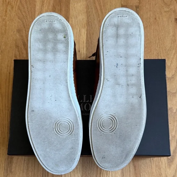 Allen Edmonds Alpha Men's Brown Leather Sneakers - Picture 4 of 7